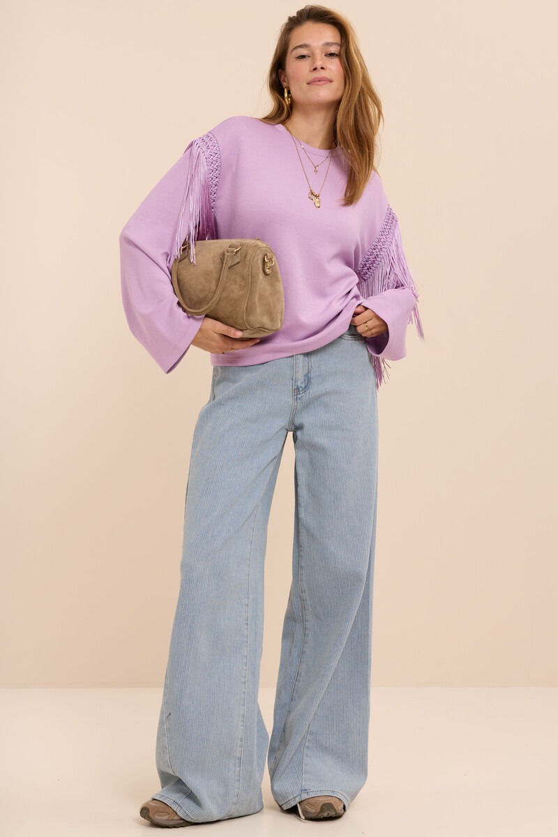 Lilac long sleeve with fringes | My Jewellery