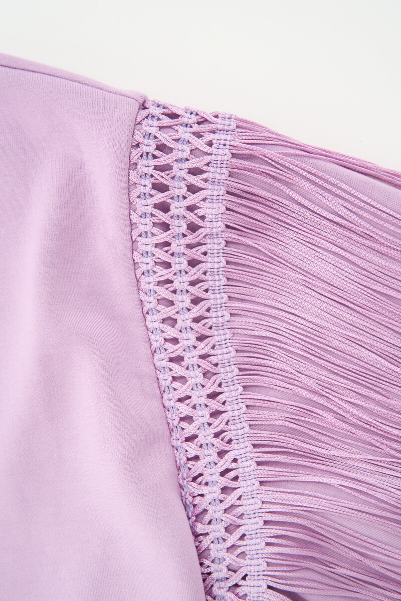 Lilac long sleeve with fringes | My Jewellery