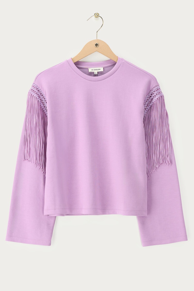 Lilac long sleeve with fringes | My Jewellery