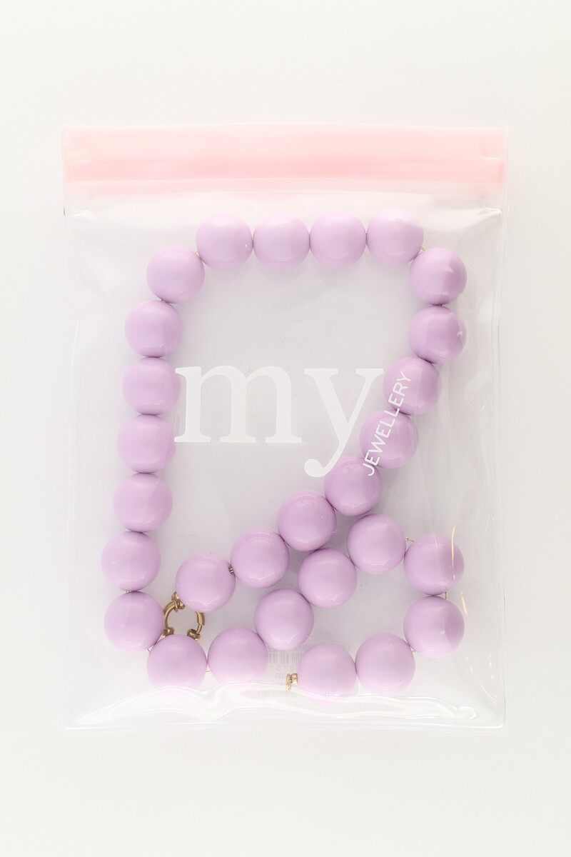 Lilac necklace with chunky beads | My Jewellery