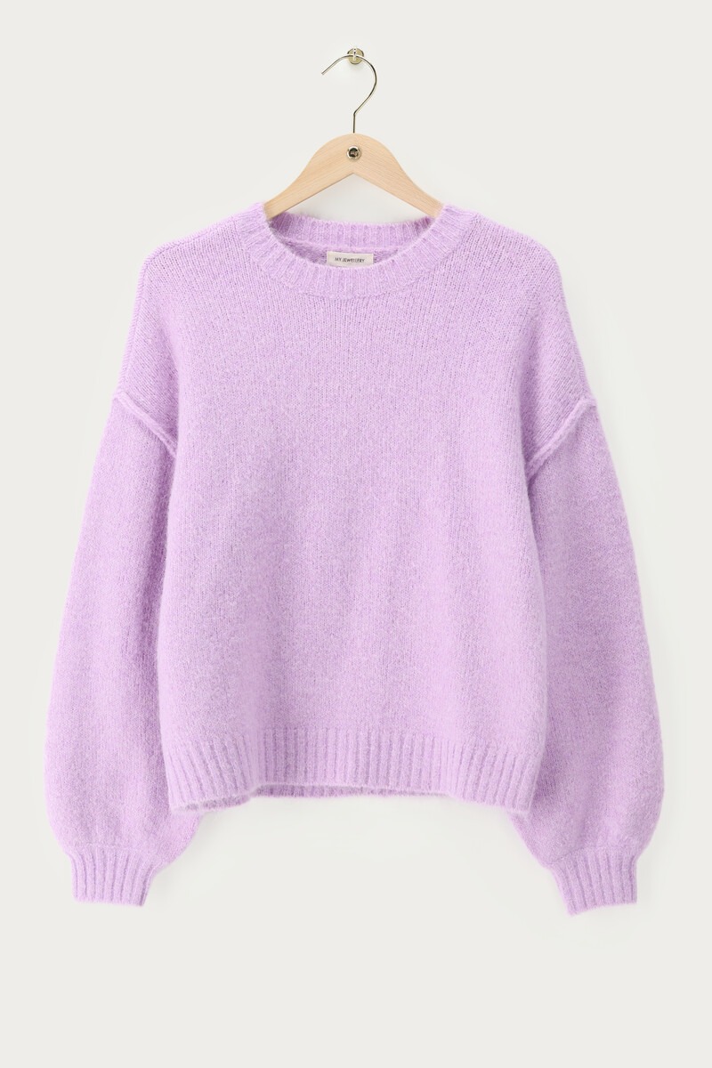 Lilac Oversized Knitted Sweater | My Jewellery
