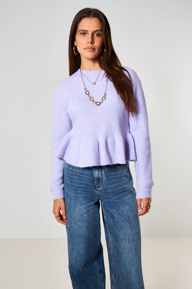 Lilac peplum sweater | My Jewellery