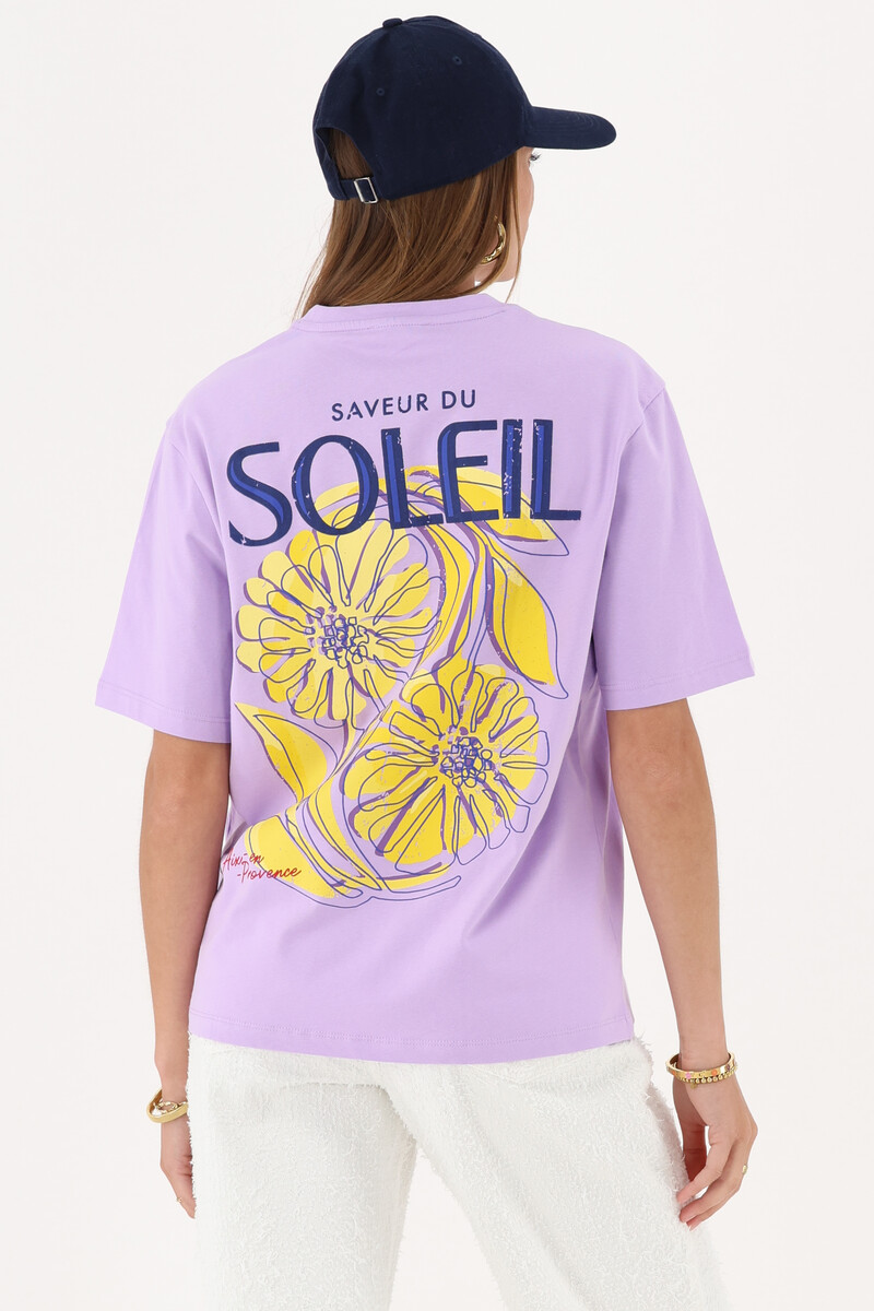 Lilac T-shirt "Saveur du soleil" | My Jewellery