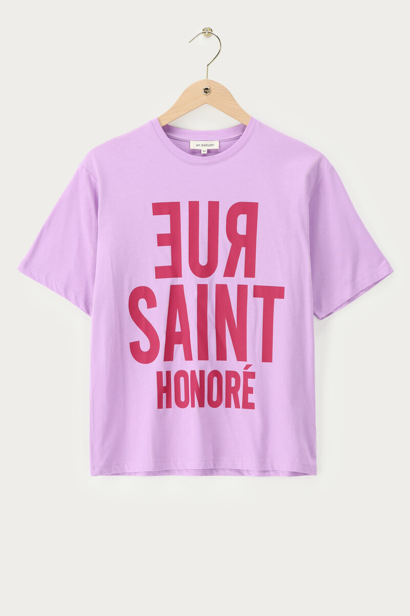 Lilac T-shirt "RUE SAINT HONORÉ" | My Jewellery