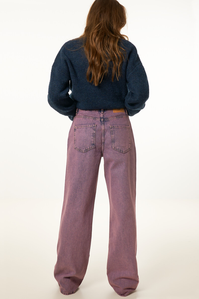 Lilac wide leg jeans in washed look | My Jewellery