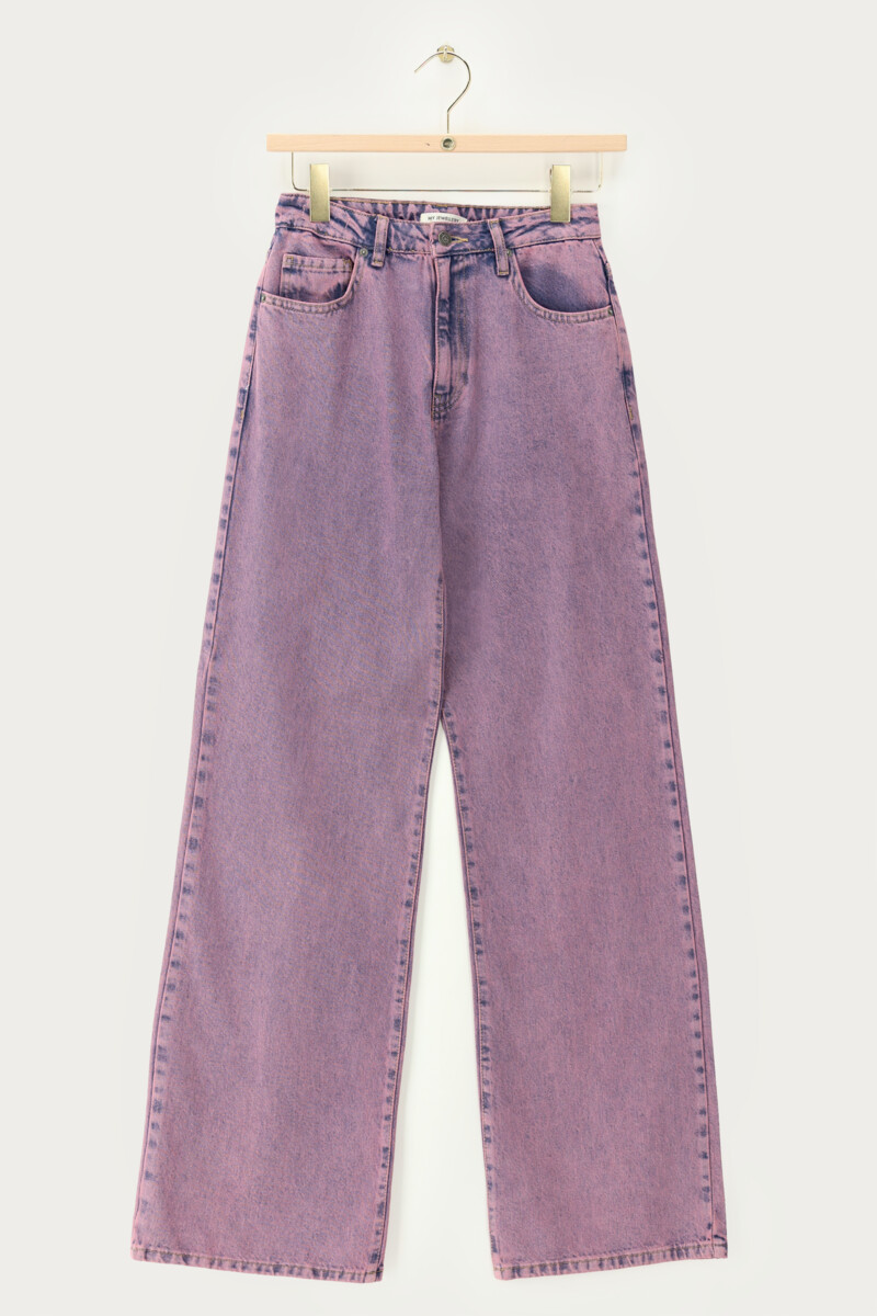 Lilac wide leg jeans in washed look | My Jewellery