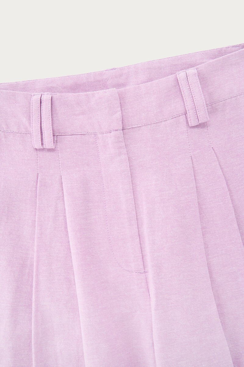 Lilac wide leg trousers in linen look | My Jewellery