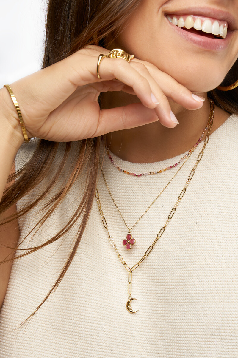 Long chain necklace with moon  | My Jewellery
