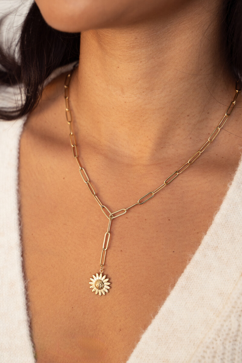 Long chain necklace with sun | My Jewellery
