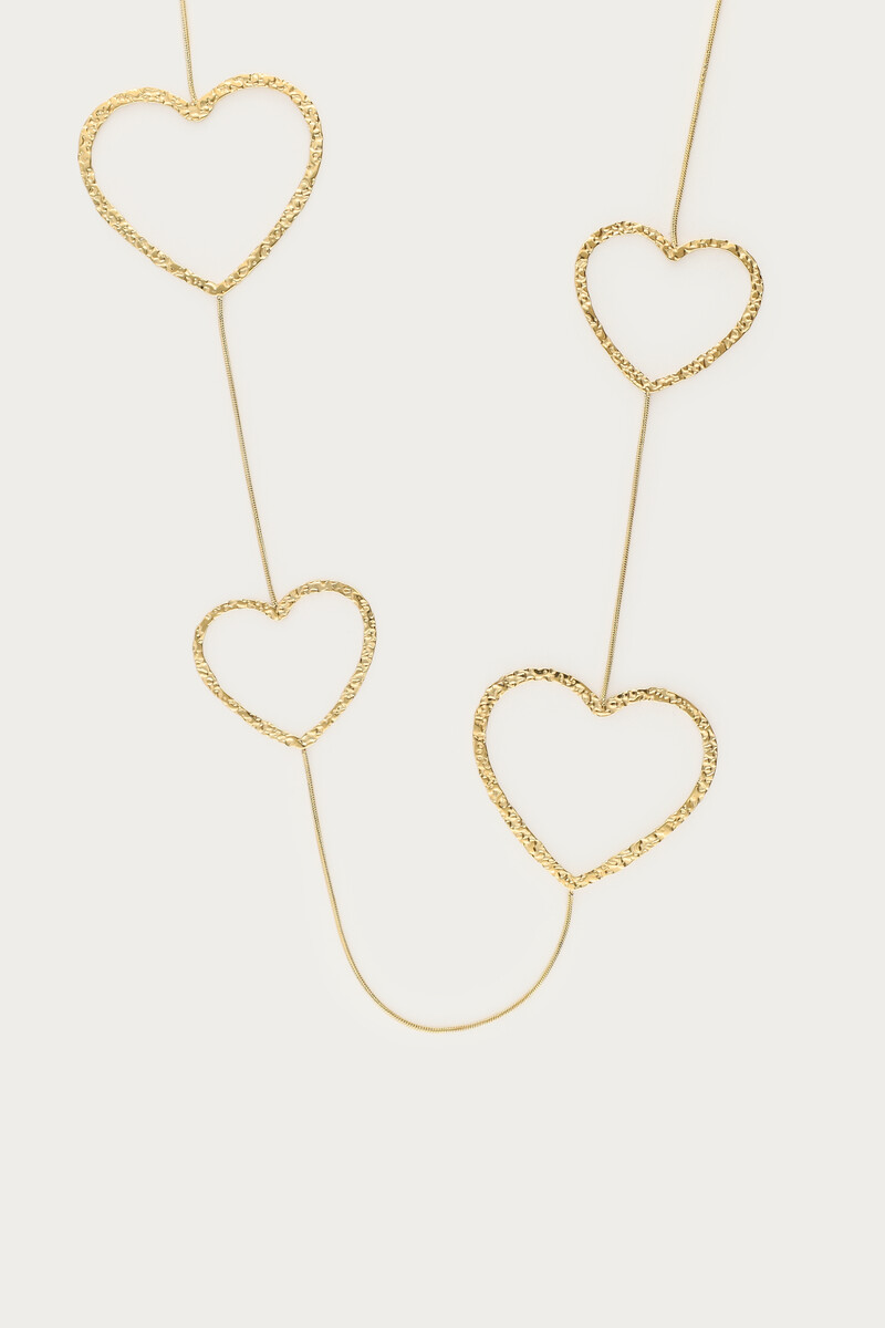 Long necklace with open hearts | My Jewellery