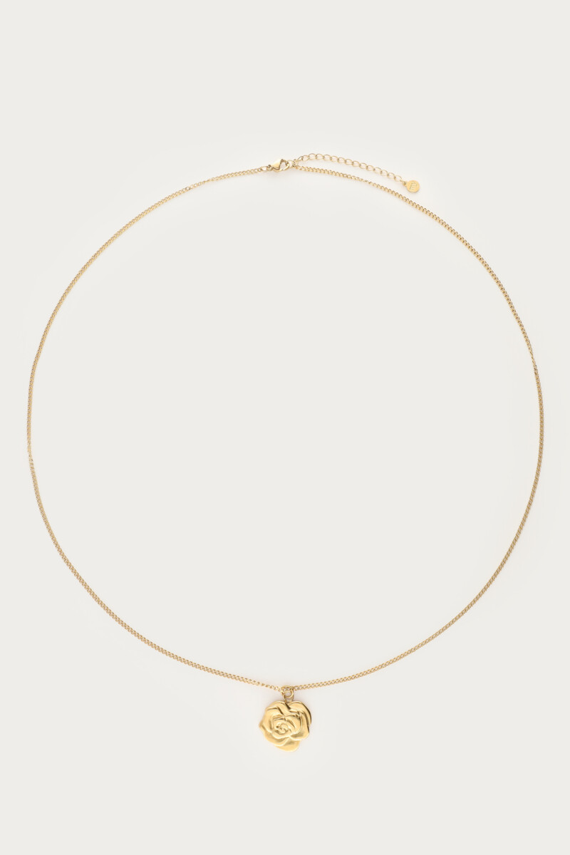 Lange ketting met roos