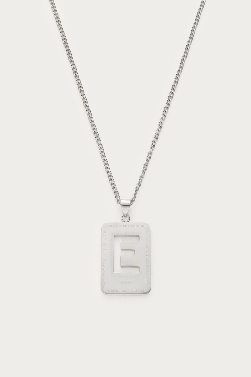 Sautoir avec charm initiale carré My Jewellery Argenté One size femme