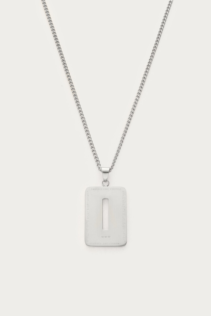 Sautoir avec charm initiale carré My Jewellery Argenté One size femme