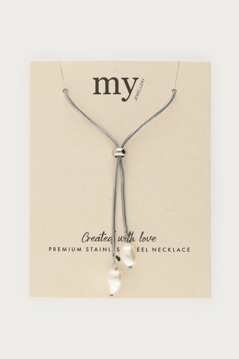 Long y-necklace with freshwater pearls | My Jewellery