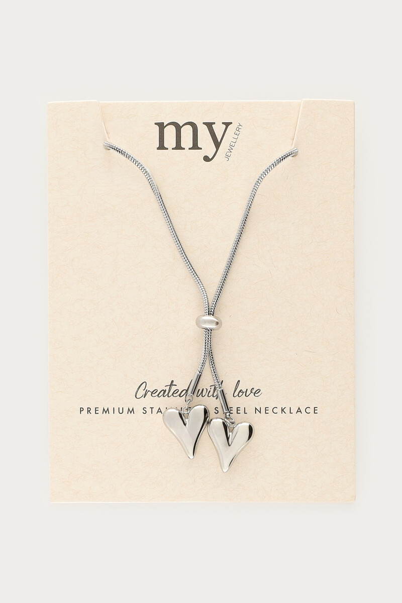 Long Y-chain with hearts | My Jewellery