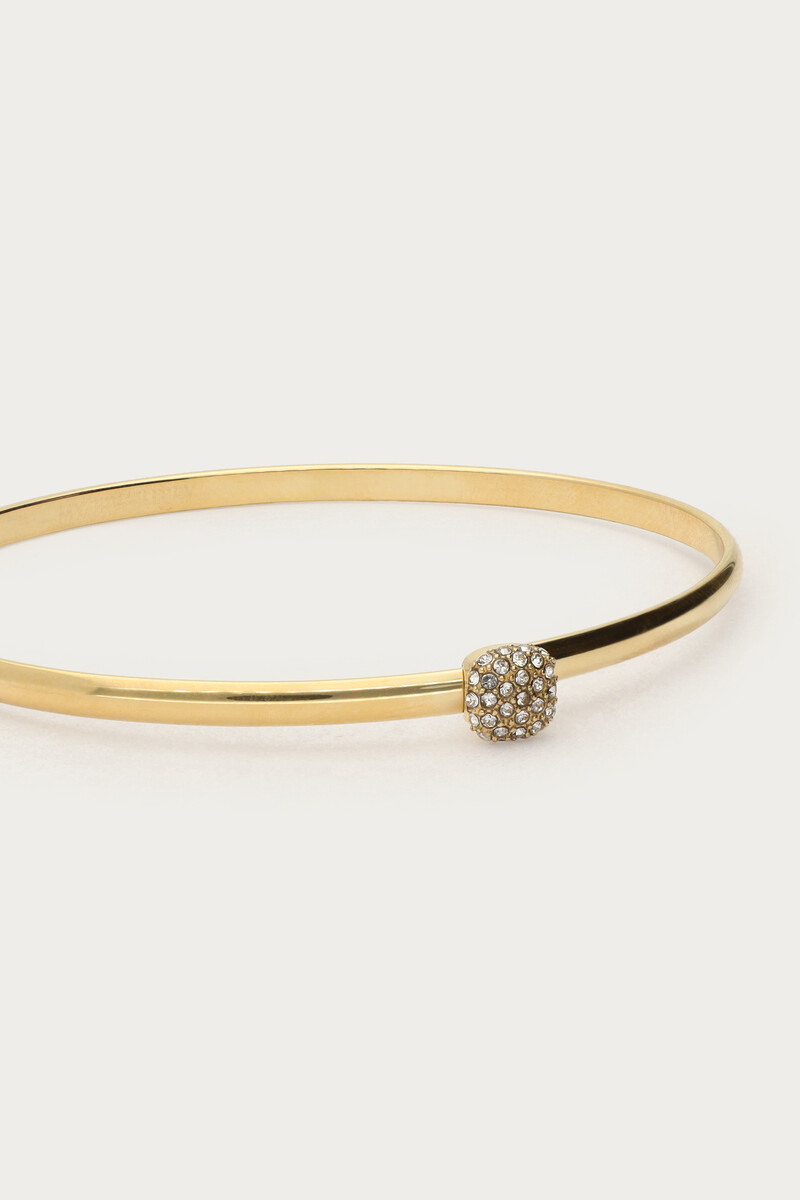 Love bangle with large rhinestone | My Jewellery