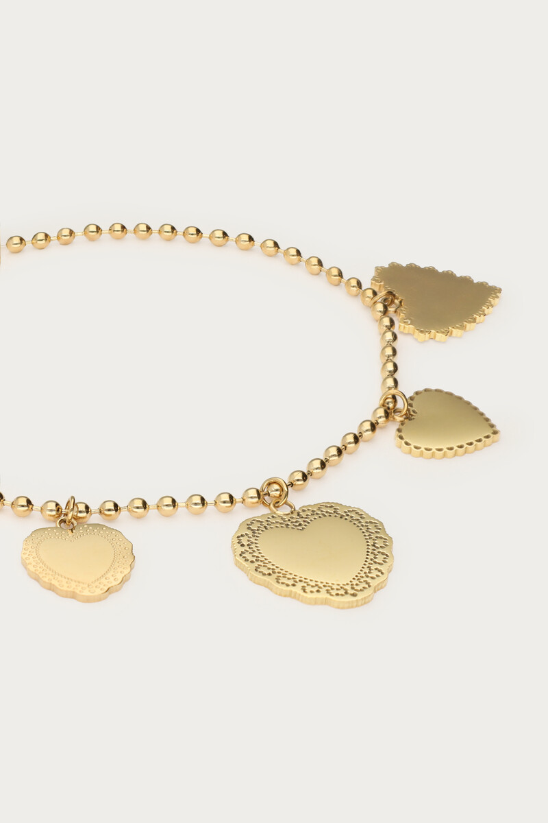 Love bracelet with five hearts | My Jewellery