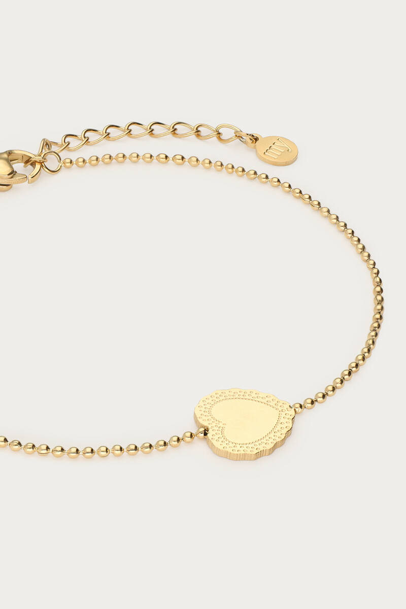 Love bracelet with heart-shaped charm | My Jewellery