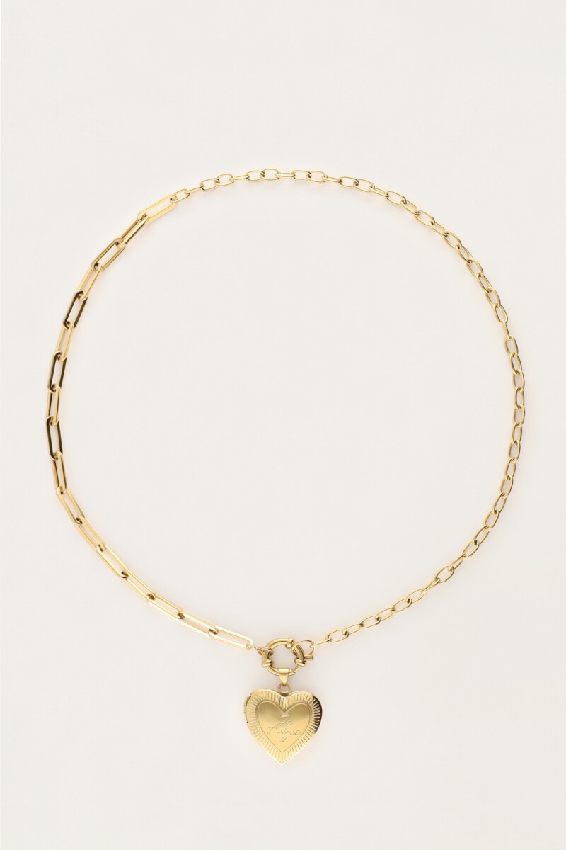 Collierà maillons Love avec médaillon en forme de cœur | - My jewellery - Modalova