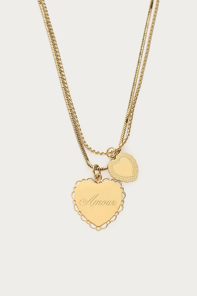 Love double necklace with hearts | My Jewellery