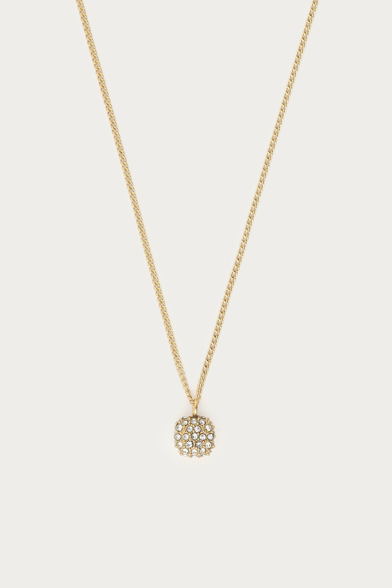 Love necklace with square rhinestone | My Jewellery