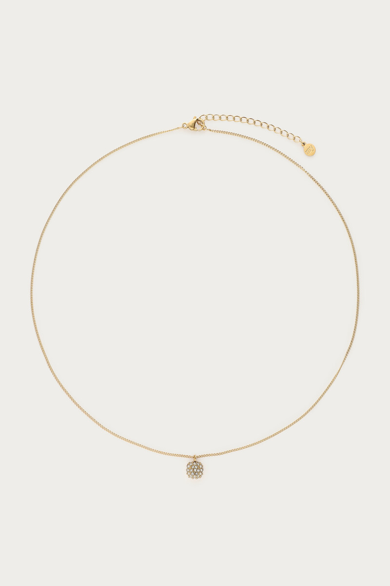 Love necklace with square rhinestone | My Jewellery