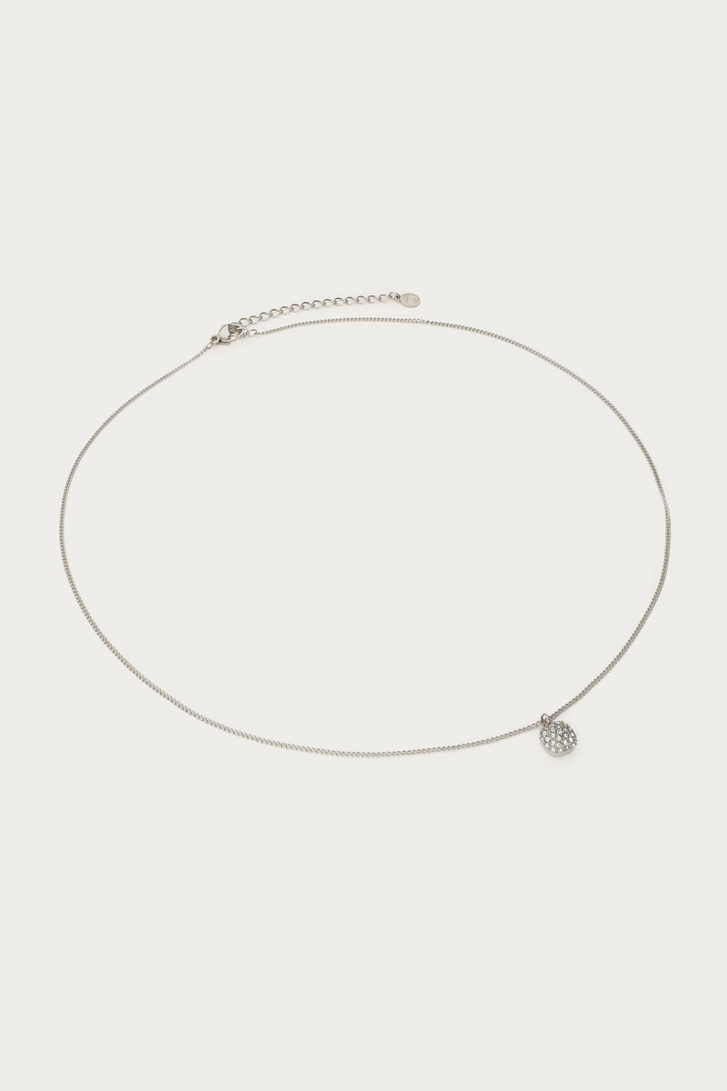 Love necklace with square rhinestone | My Jewellery