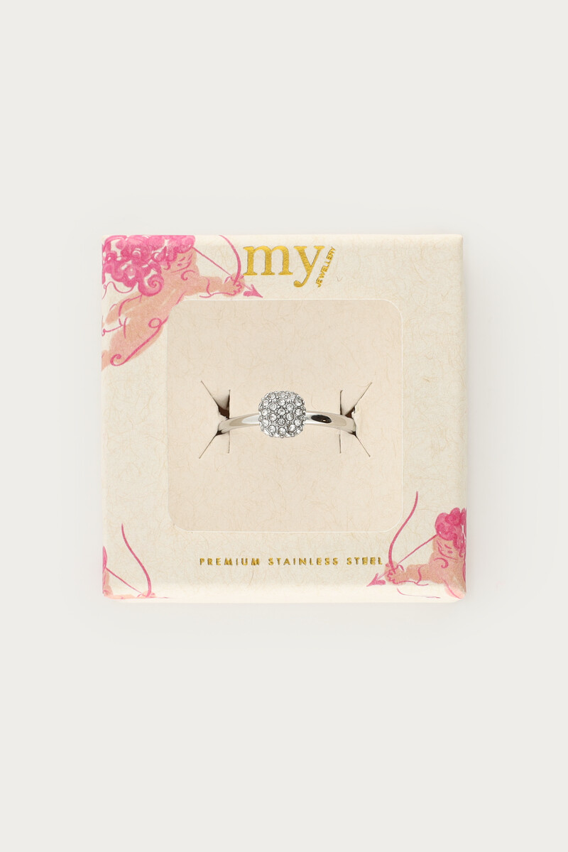 Love ring with large rhinestone | My Jewellery