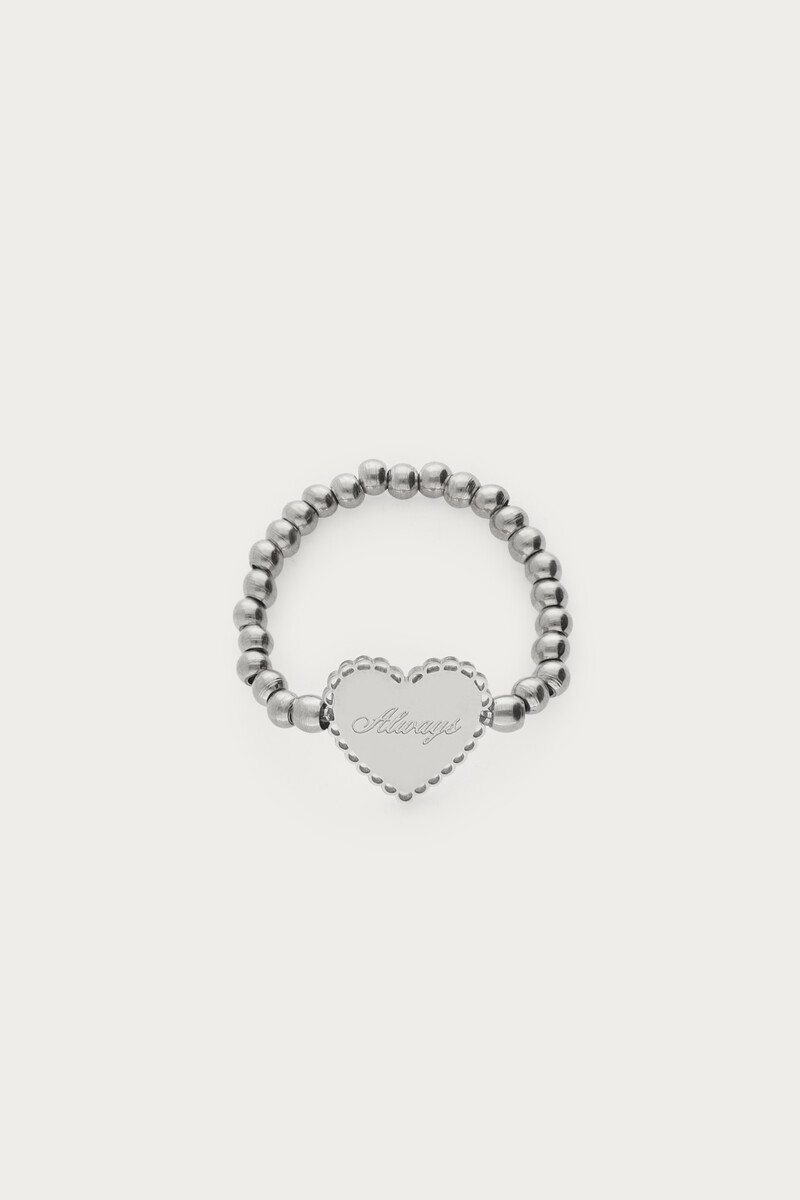 Love stretch ring hartje "Always"
