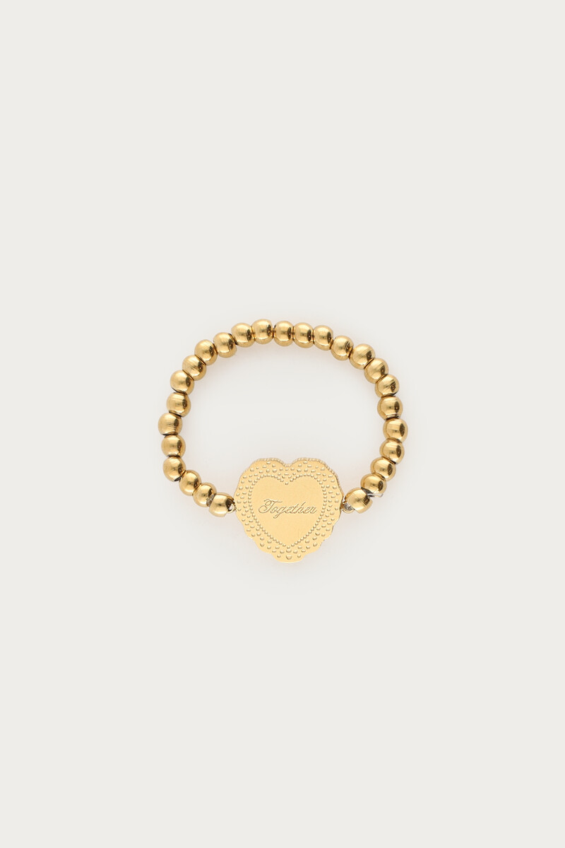 Love stretch ring heart "Together"