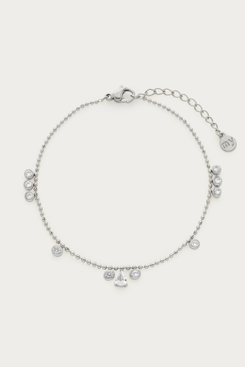Pulsera mágica con puntos y piedras de strass