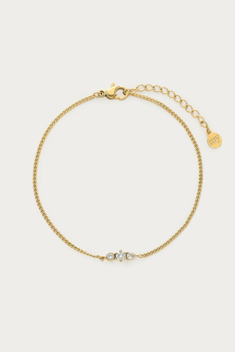 Magical bracelet featuring three strass stones | My Jewellery
