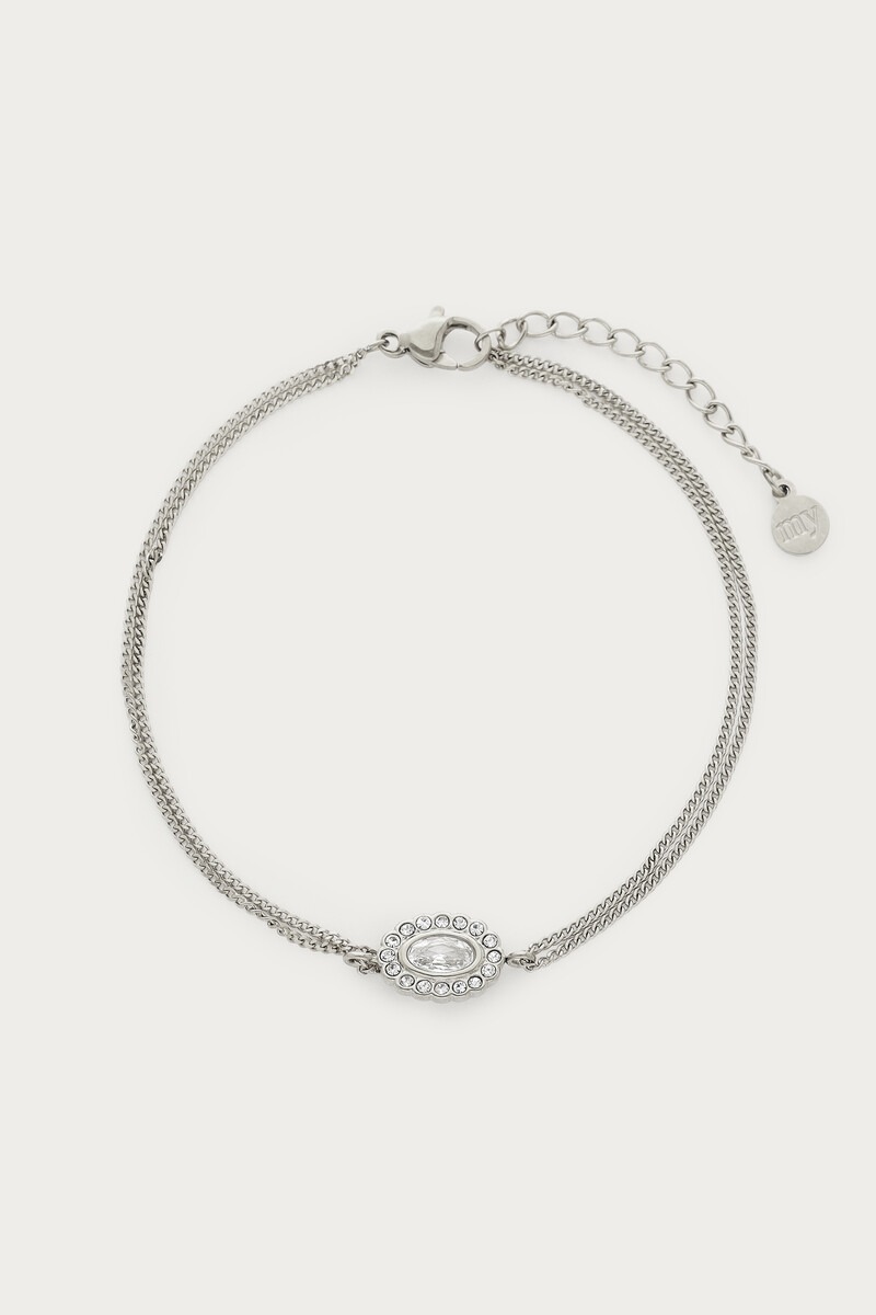 Magical Doppelarmband mit ovalem Strassstein