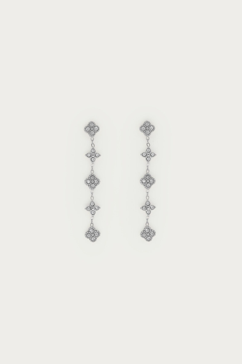 Magical oorhangers met zon en klaver strass