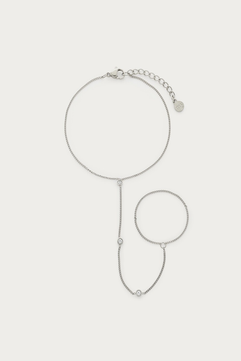Magical hand ketting met dots strass stenen