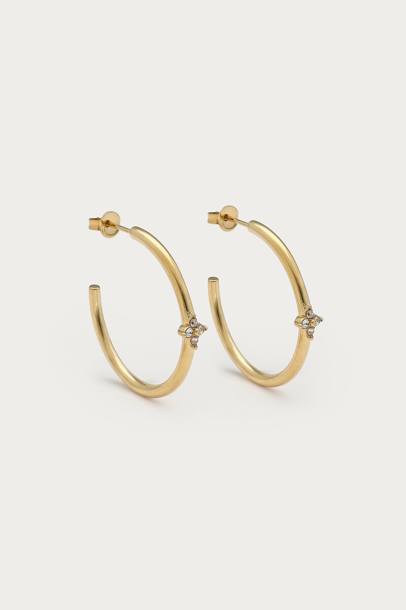Magical hoop earrings with clover strass | My Jewellery