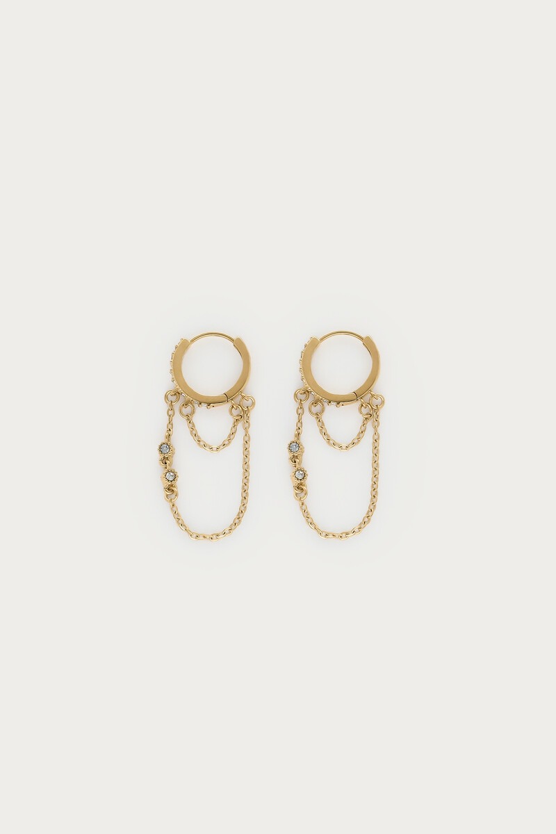 Aros mágicos con cadenas y strass