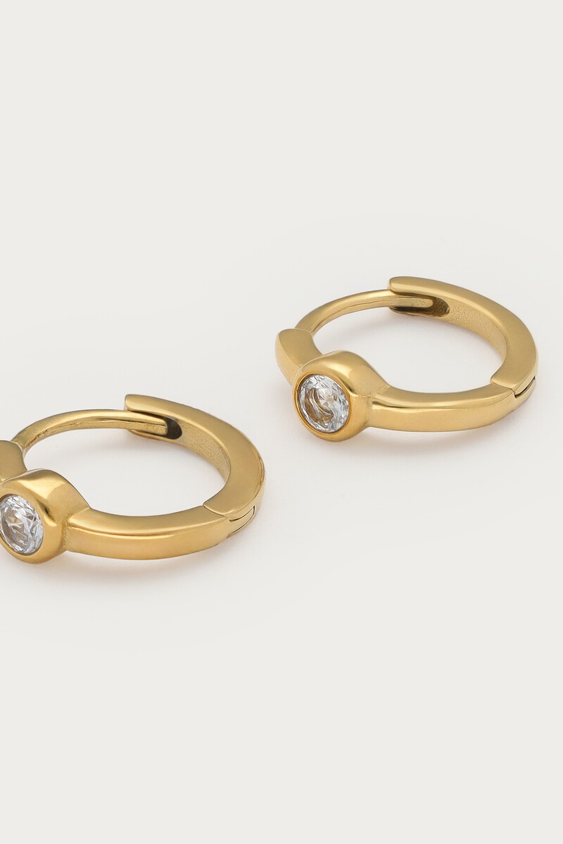 Magical mini hoop earrings with strass stone | My Jewellery
