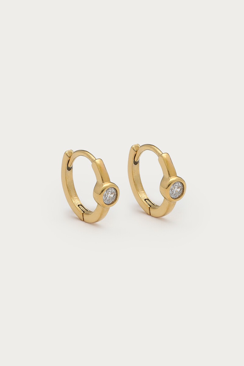 Magical mini hoop earrings with strass stone | My Jewellery