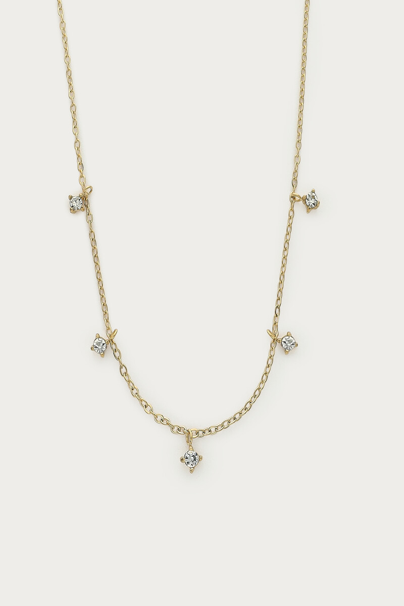 Magical necklace with five strass stones | My Jewellery