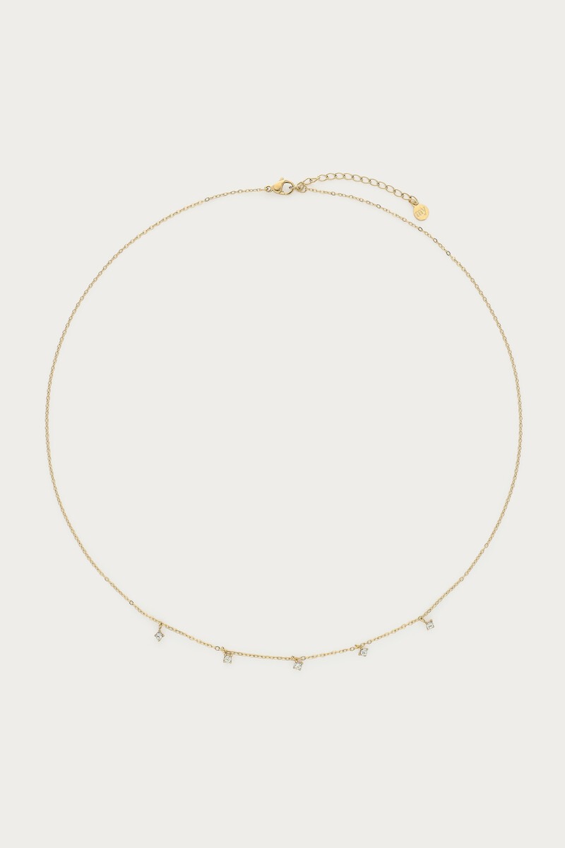 Magical necklace with five strass stones | My Jewellery