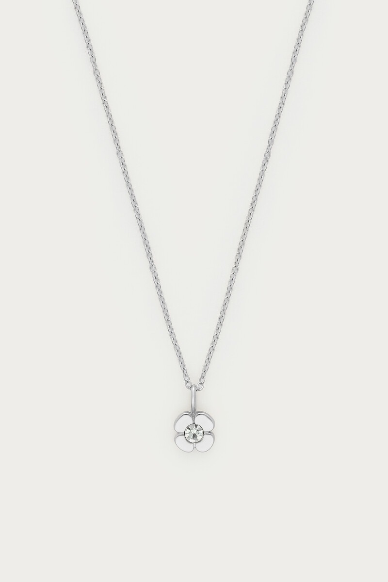 Magical ketting met bloem en strass steen