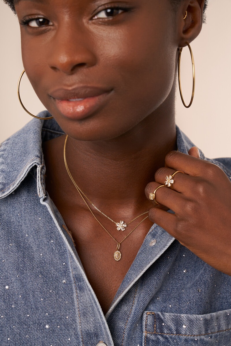 Magical necklace with oval rhinestone | My Jewellery