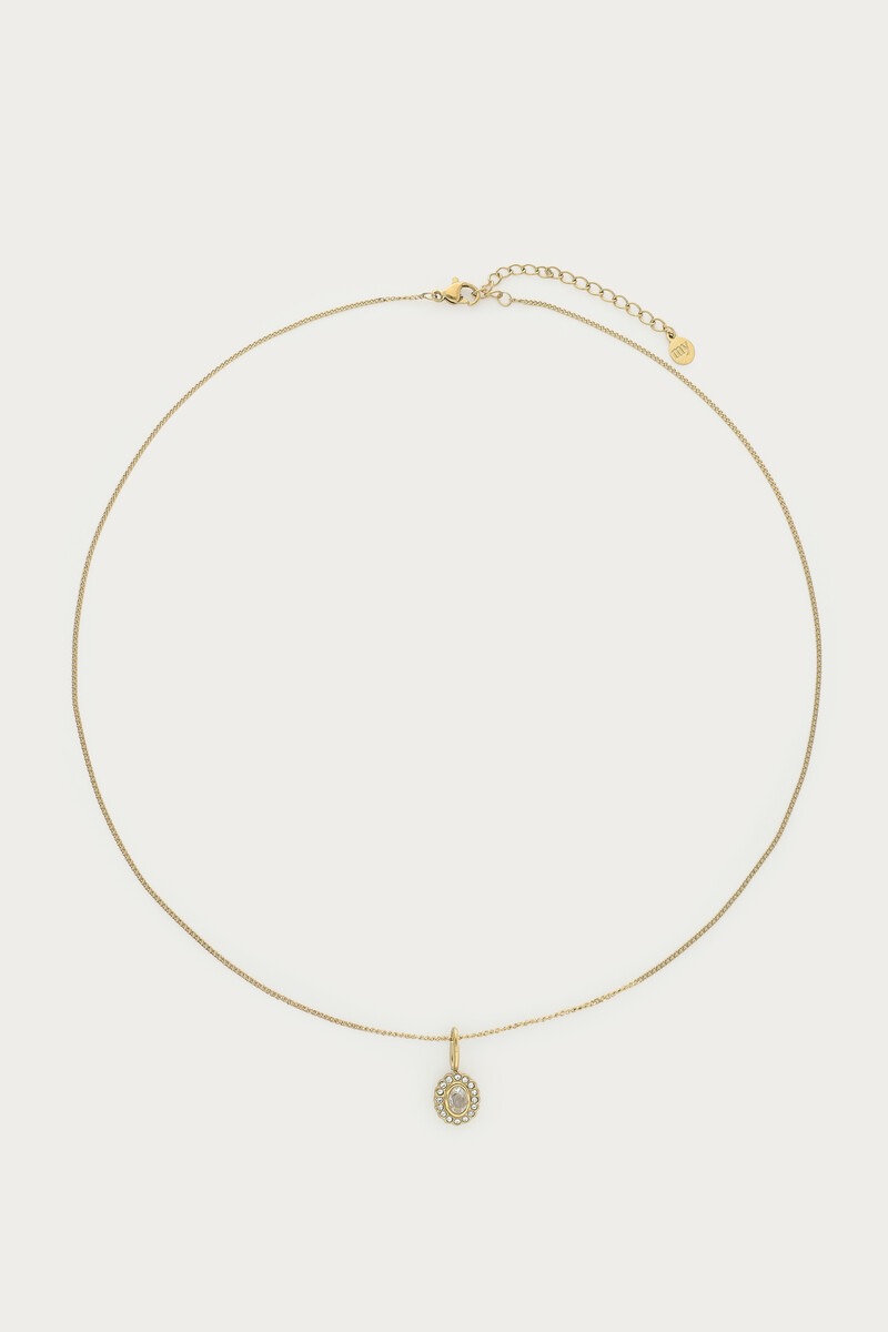 Magical necklace with oval strass stone | My Jewellery