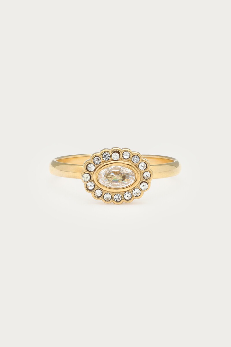 Magical ovaler Ring mit Strasssteinen