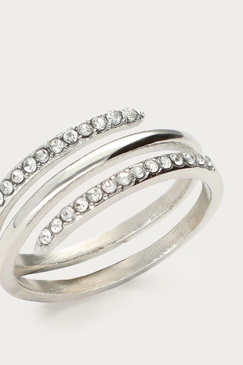 Magical ring spiral with strass stones | My Jewellery