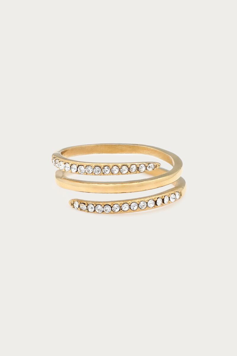Magical ring spiral with strass stones | My Jewellery