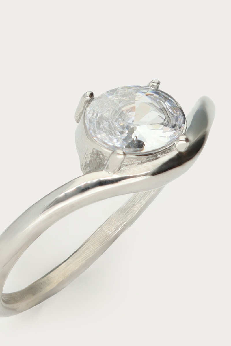 Magical ring with organic design and large strass stone | My Jewellery