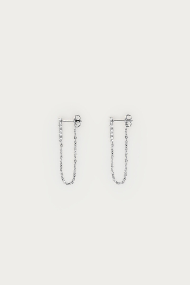 Magical studs met strass en chain