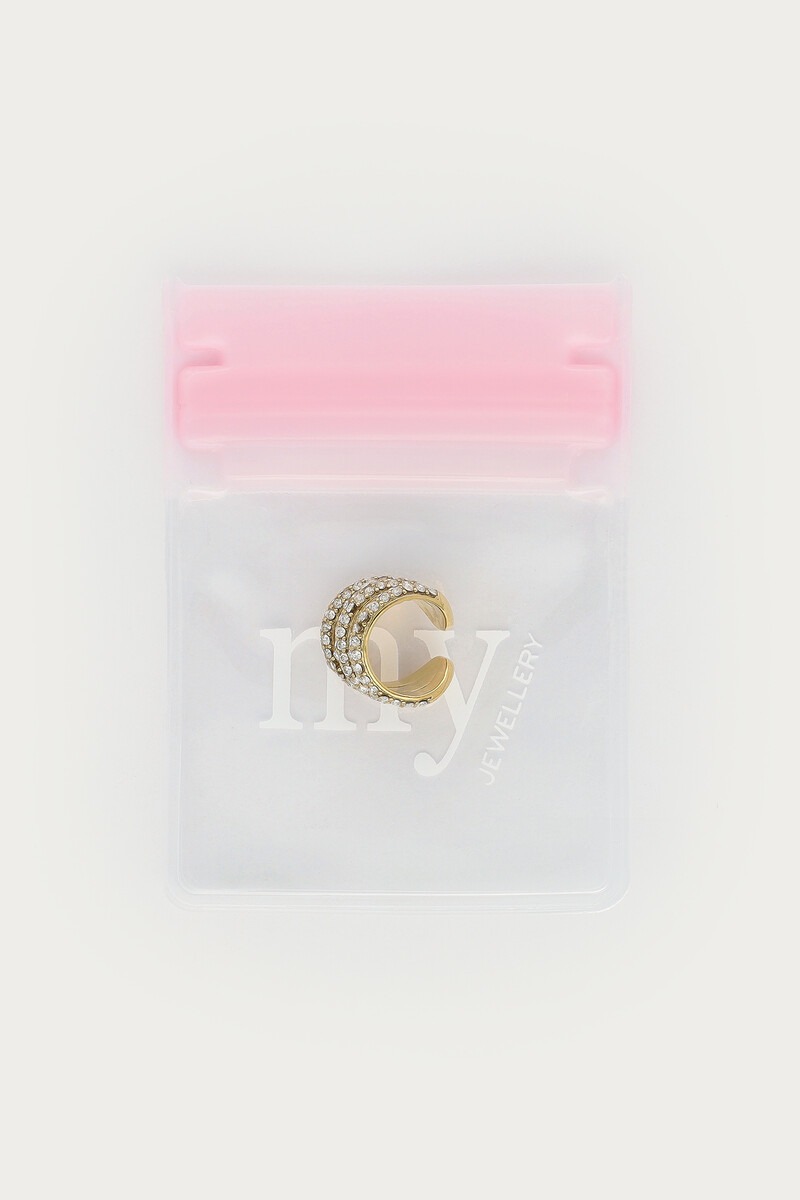 Magical triple ear cuff with all-over strass | My Jewellery